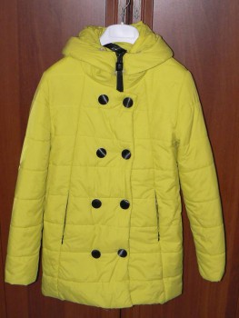 Куртка лимонного цвета р.42 с капюшоном - P1370673.JPG