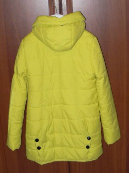 Куртка лимонного цвета р.42 с капюшоном - P1370676.JPG